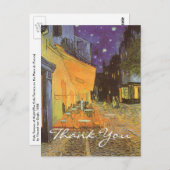 Carte Postale Terrasse Café Van Gogh en soirée (Devant / Derrière)