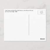 Carte Postale Terrasse Café Van Gogh en soirée (Dos)