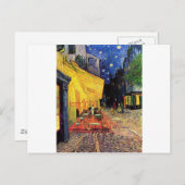 Carte Postale Terrasse Café Van Gogh Le Soir (Devant / Derrière)
