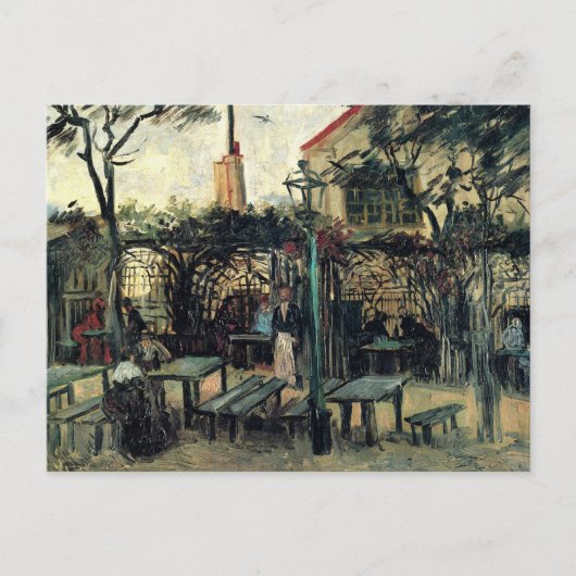 Carte Postale Terrasse d'un Café, Montmartre par Vincent van Gog (Devant)