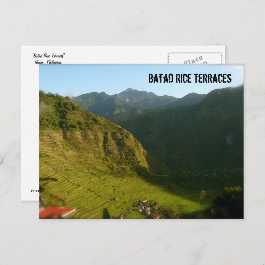 Carte Postale Terrasses de riz Batad (Devant / Derrière)