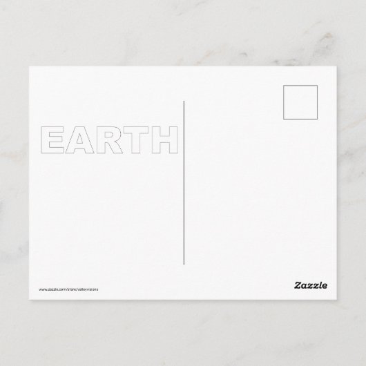 CARTE POSTALE TERRE (Dos)