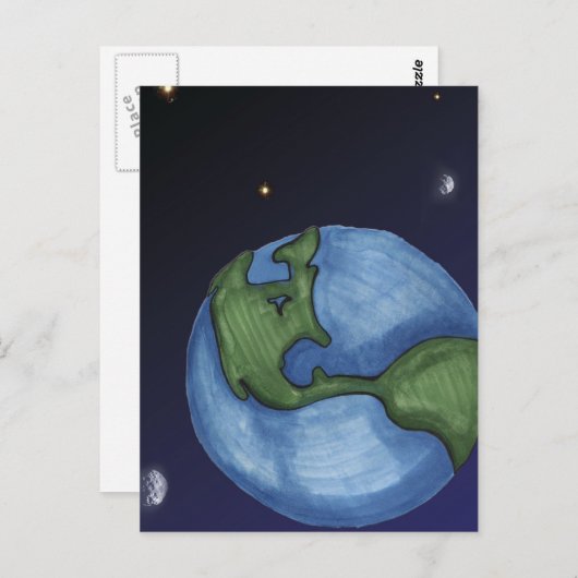 Carte Postale Terre (Devant / Derrière)