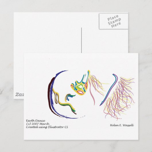 Carte Postale terre (Devant / Derrière)