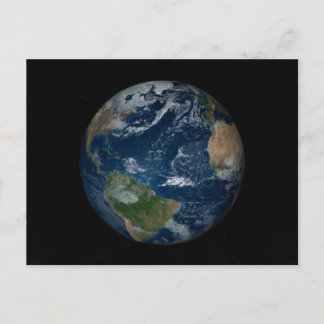 Carte Postale Terre avec nuages et glace de mer