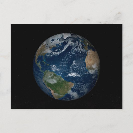 Carte Postale Terre avec nuages et glace de mer (Devant)