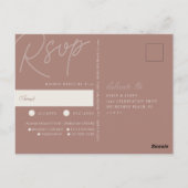 Carte Postale Terre cuite | Script Watermark Meice Choice RSVP (Dos)