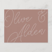Carte Postale Terre cuite | Script Watermark RSVP (Devant)