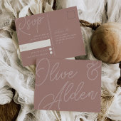 Carte Postale Terre cuite | Script Watermark RSVP