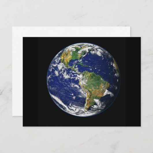 Carte postale Terre de l'espace (Devant / Derrière)