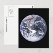 Carte Postale Terre depuis Apollo 17 (Devant / Derrière)