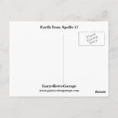 Carte Postale Terre depuis Apollo 17 (Dos)