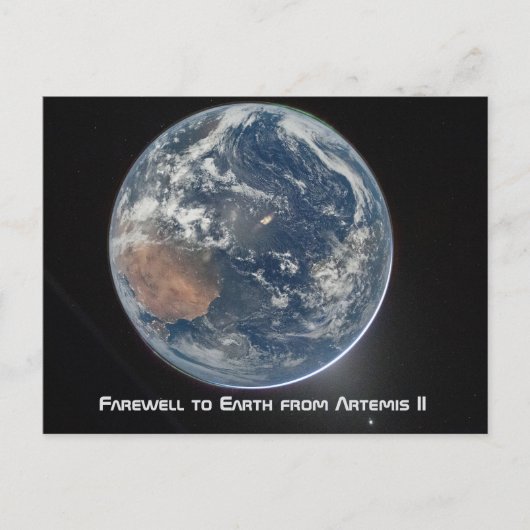 Carte Postale Terre depuis Artemis II (Devant)