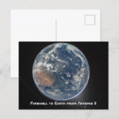 Carte Postale Terre depuis Artemis II (Devant / Derrière)