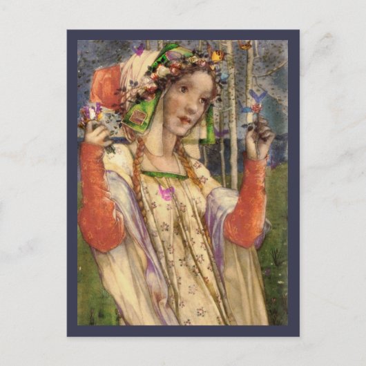 Carte Postale Terre des fleurs de printemps (Devant)