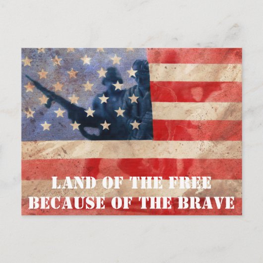 Carte Postale Terre des Libres à cause des Braves (Devant)