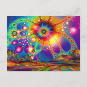 Carte Postale Terre d'illuminations psychédéliques