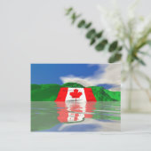 Carte Postale Terre du drapeau canadien (Debout devant)