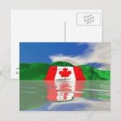 Carte Postale Terre du drapeau canadien (Devant / Derrière)