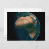 Carte Postale Terre entière depuis l'espace au-dessus du contine (Devant / Derrière)