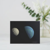 Carte Postale Terre et lune (Debout devant)