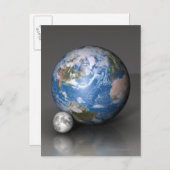 Carte Postale Terre et Lune 2 (Devant / Derrière)