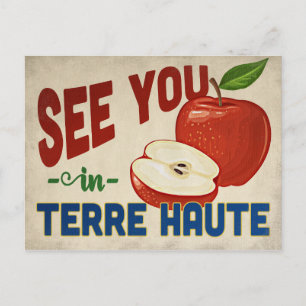 Carte Postale Terre Haute Indiana Apple - Vintage voyage