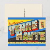 Carte Postale Terre Haute Indiana Vintage Postcard (Devant / Derrière)