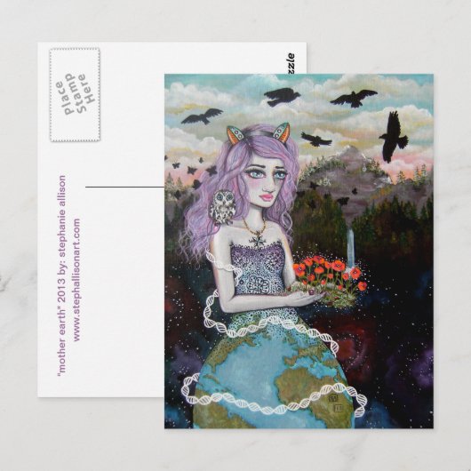 Carte Postale Terre mère (Devant / Derrière)
