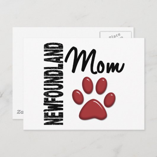 Carte Postale Terre-Neuve Maman 2 (Devant / Derrière)