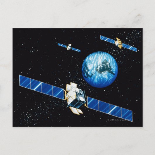 Carte Postale Terre orbitale satellite (Devant)