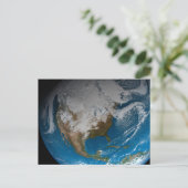 Carte Postale Terre Pleine Avec Des Nuages Simulés Sur L'Amériqu (Debout devant)