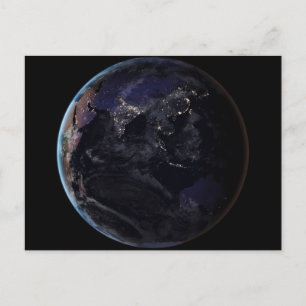 Carte Postale Terre Pleine Montrant Les Lumières De La Ville D'A