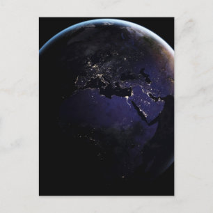 Carte Postale Terre Pleine Montrant Les Lumières De La Ville D'E