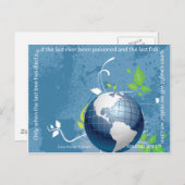 Carte Postale Terre ~ Proverbe indien cri (Devant / Derrière)