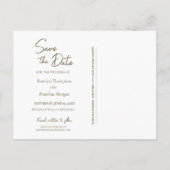 Carte Postale Terre ton marron Monogramme couronne mariage photo (Dos)