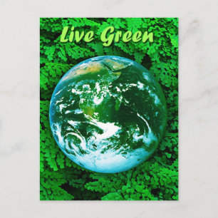 Carte Postale Terre verte - conscience écologique