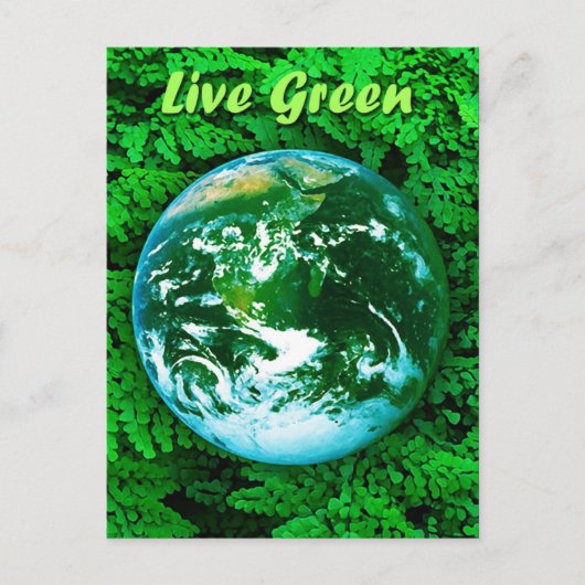 Carte Postale Terre verte - conscience écologique (Devant)