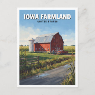 Carte Postale Terres agricoles de l'Iowa, Cadeau de Mason City É