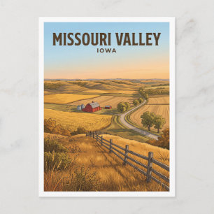 Carte Postale Terres Agricoles Loess Hills Missouri Valley Iowa