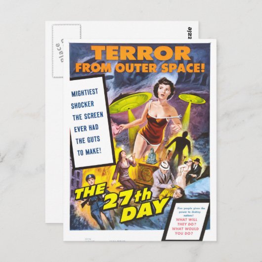 Carte Postale Terreur dans l'espace (Devant / Derrière)