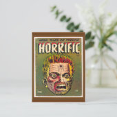 Carte Postale Terreur horrible Zombie Couverture de bande dessin (Debout devant)