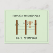 Carte Postale Terrible Puns Écrits (Devant)