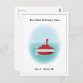 Carte Postale Terrible Puns Écrits (Devant / Derrière)