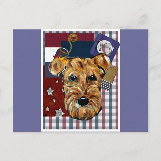 CARTE POSTALE TERRIER AIRDALÉ (Devant)