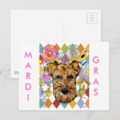 CARTE POSTALE TERRIER AIREDALE (Devant / Derrière)