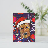 CARTE POSTALE TERRIER AIREDALE       (Debout devant)