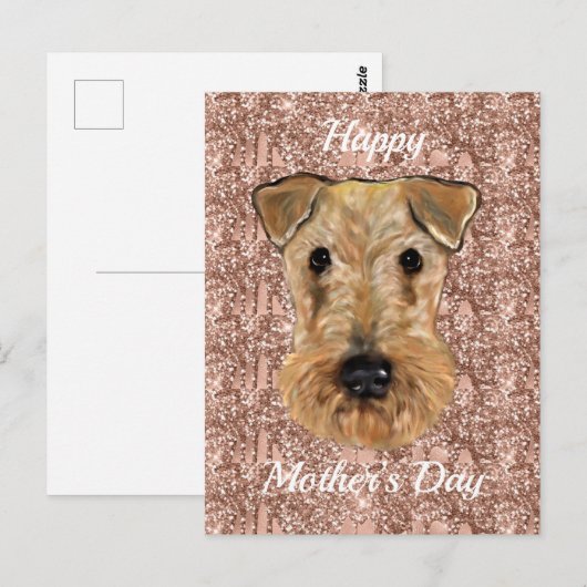 CARTE POSTALE TERRIER AIREDALE     (Devant / Derrière)