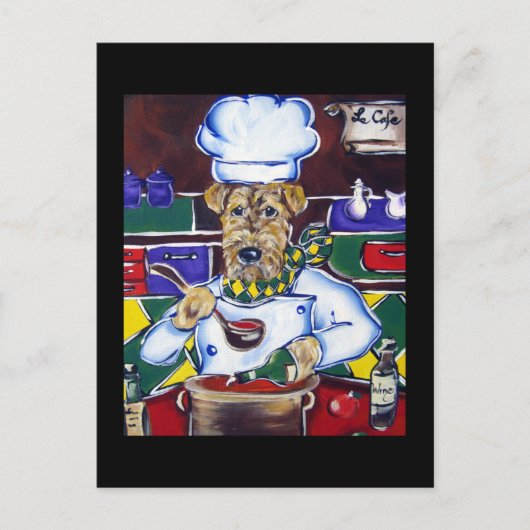 Carte Postale Terrier Airedale (Devant)