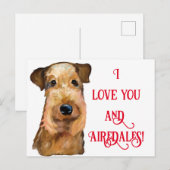 CARTE POSTALE TERRIER AIREDALE    (Devant / Derrière)